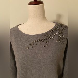 Chico’s Pullover Embellished Shoulder Sweater.  Chico’s Size 1 NWT